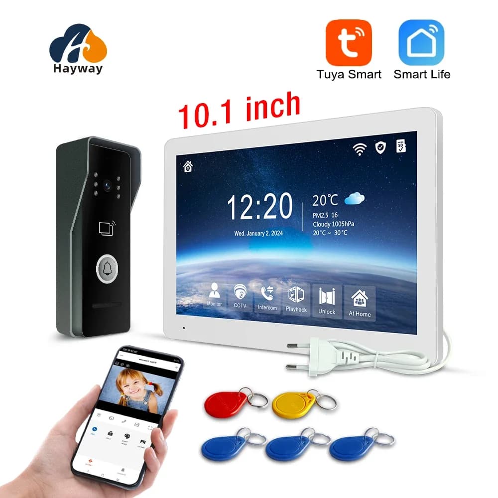 Hayway-Système d'interphone vidéo intelligent, Tuya WiFI, détection mobile, IPS Full Touch, Monito I