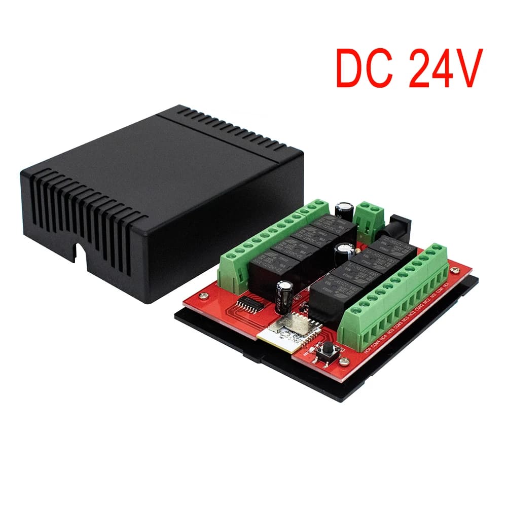 Module de relais Wi-Fi 8 canaux pour domotique, contrôleur 12V/24V DC, compatible IoT, minuterie, Tu
