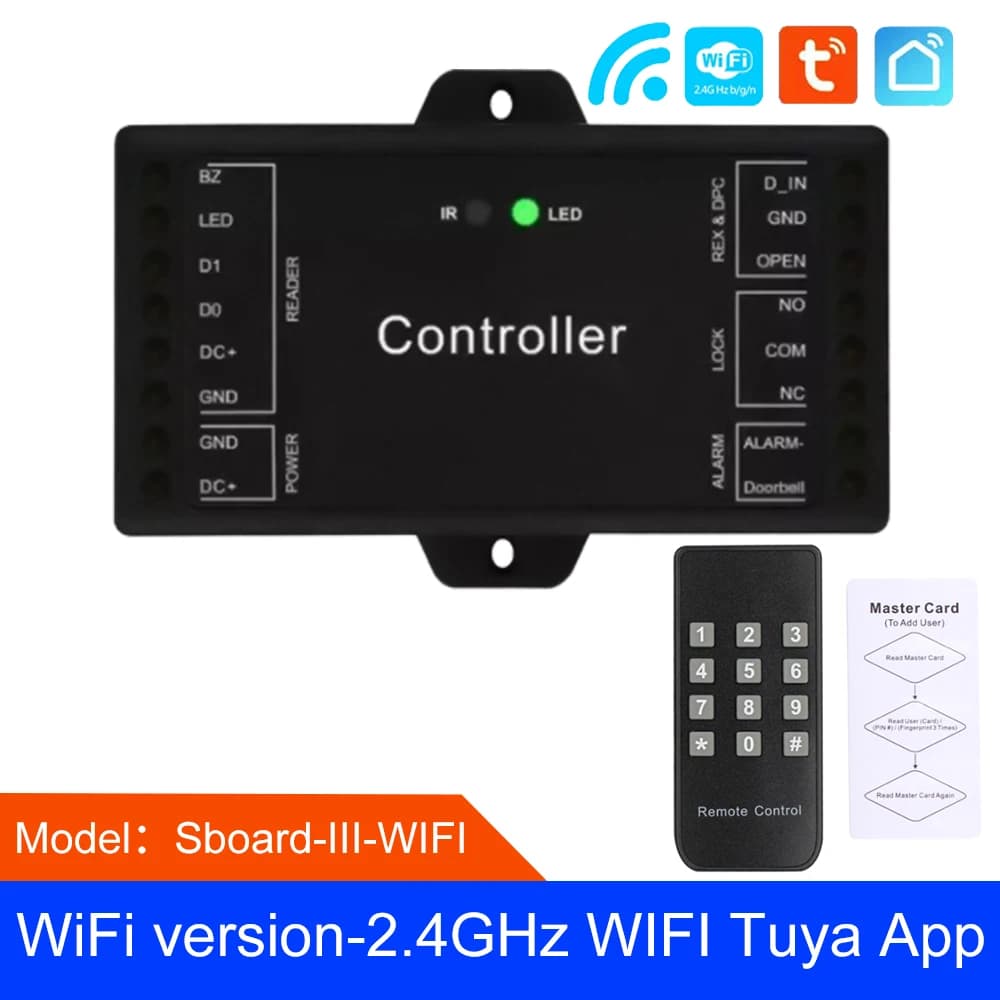 Contrôleur de porte Wi-Fi avec application, entrée Wiegand, contrôle d'accès, visualisation des enre