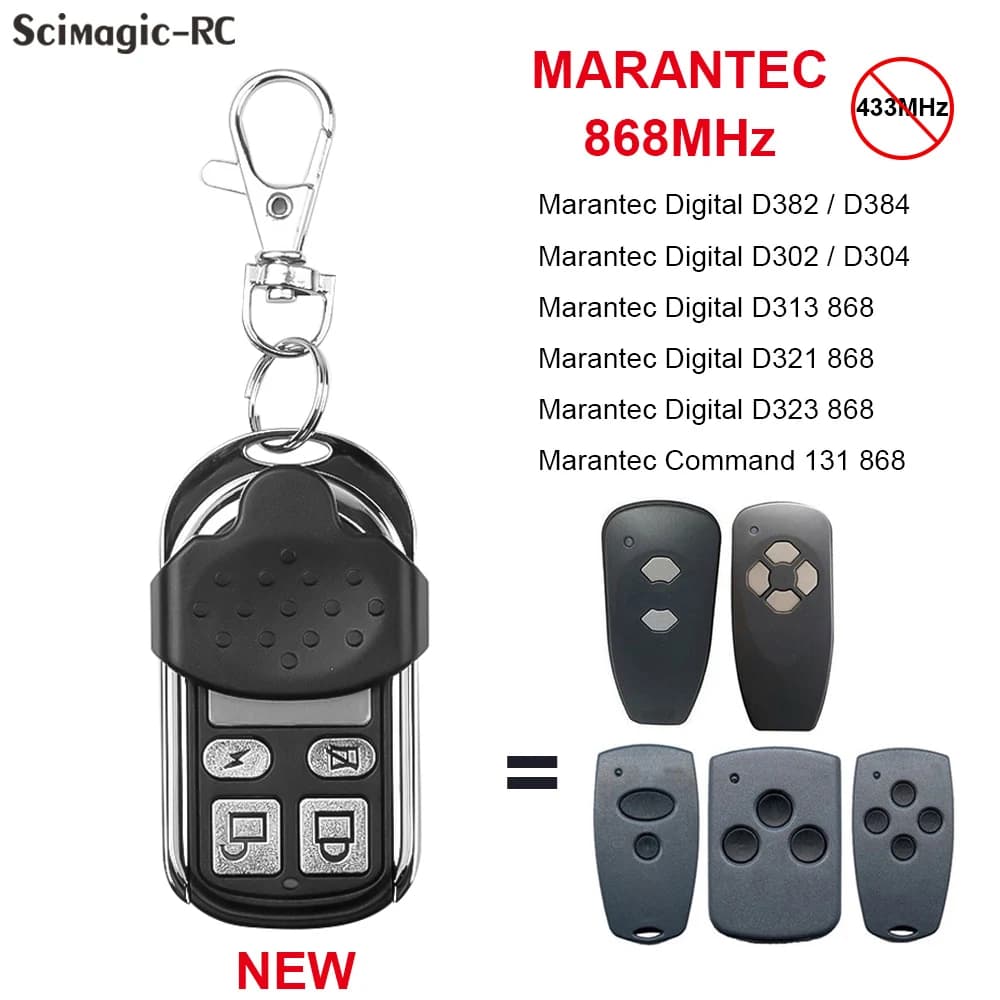 Télécommande de porte de garage 868 MHz pour Digital 382 384 302 304 BERNER BHS140 BHS120