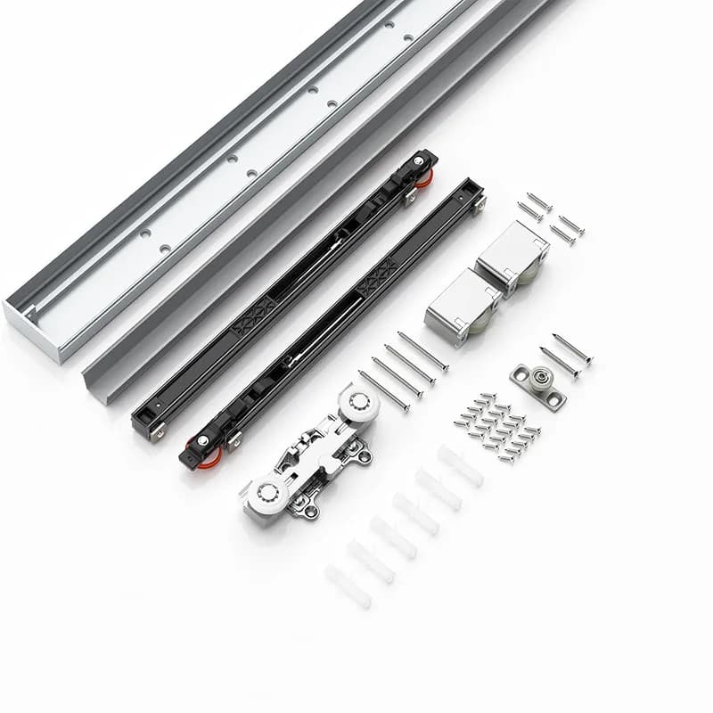 Kit de quincaillerie pour porte coulissante dissimulée 34 pouces (86 cm) – Rail de glissière pour po