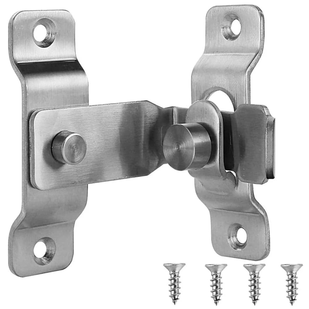 Loquet de porte rabattable en acier inoxydable résistant à 90 °, loquets de porte à barre, serrure d
