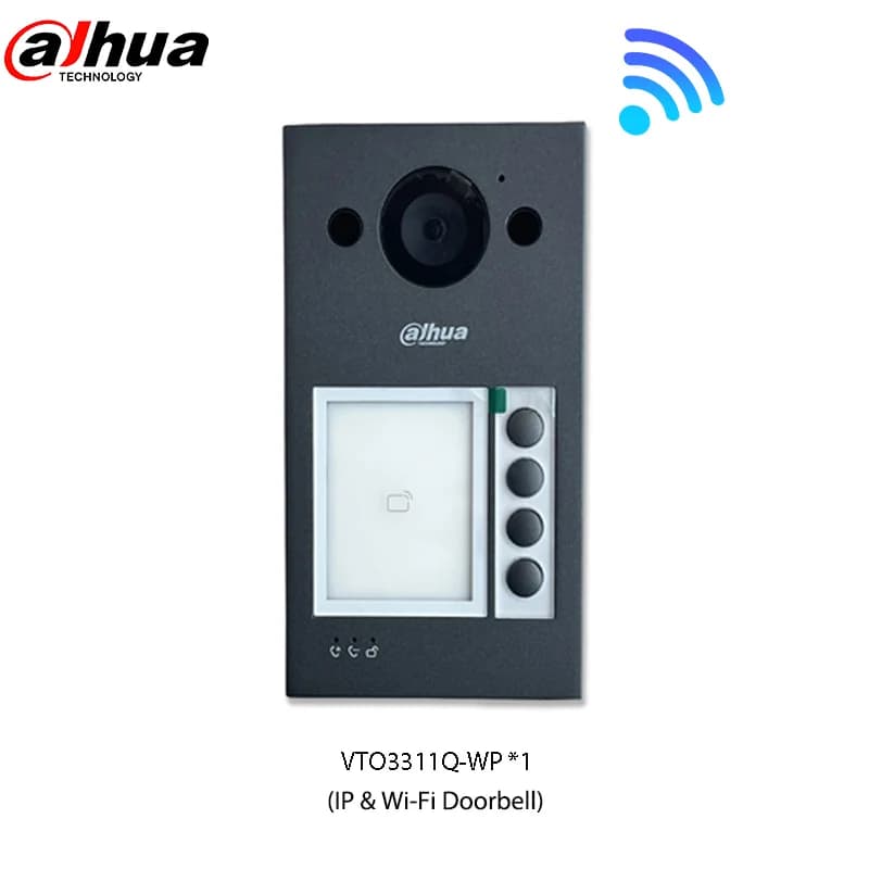 Station de porte de villa Dahua VTO3311Q-WP IP et Wi-Fi 2MP PoE H.265 avec vidéo bidirectionnelle IK