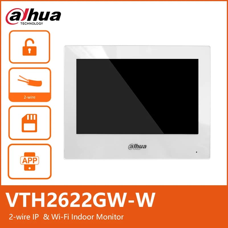 Dahua Original 2 fils vidéo interphone Kits maison numérique sonnette ensemble 1080P sonnette VTO220