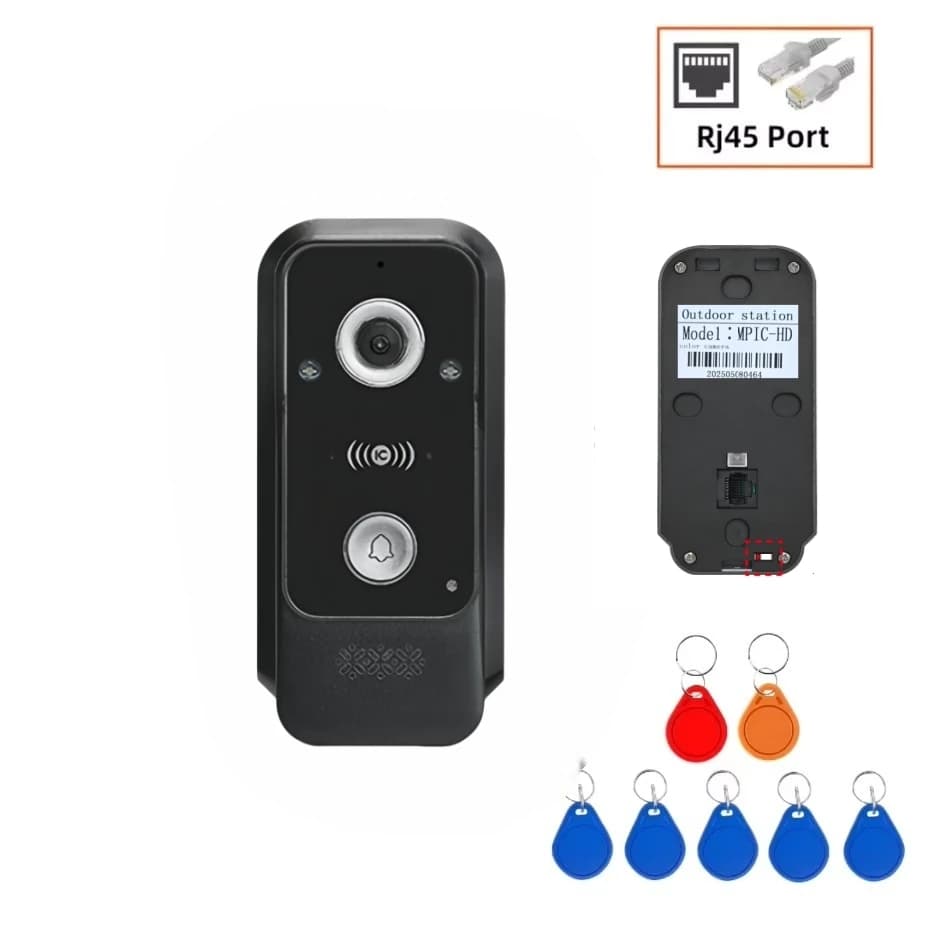 Système d'interphone vidéo Tuya Smart, écran tactile Rfid, entrée de porte sans fil pour appartement