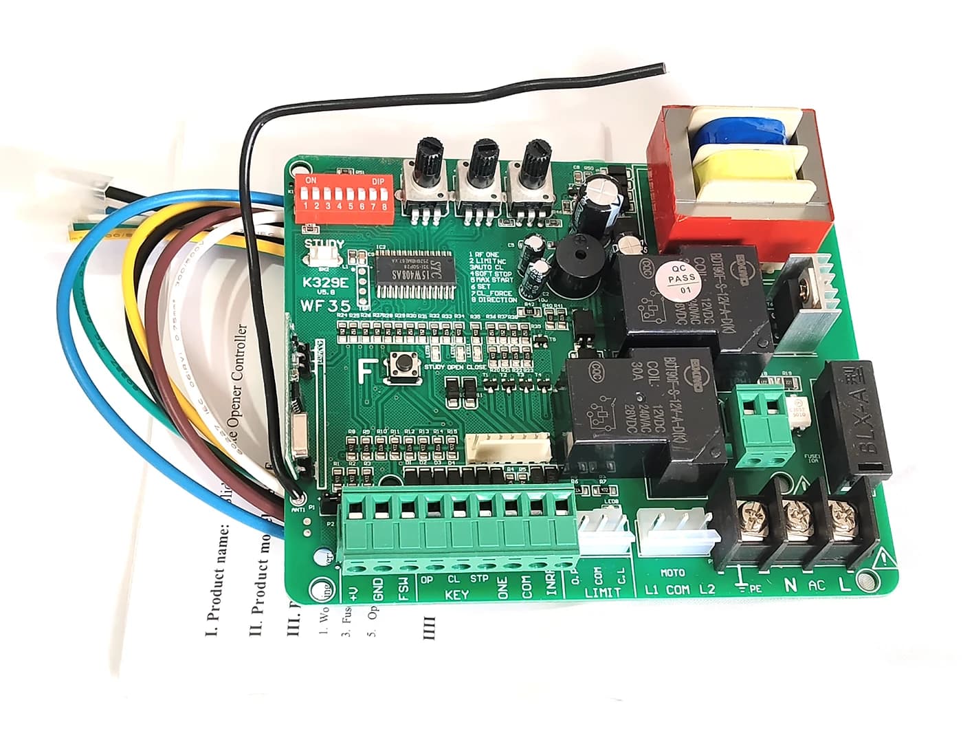 Carte de circuit imprimé (PCB) de contrôleur de moteur d'ouvre-porte coulissante K329E à démarrage p