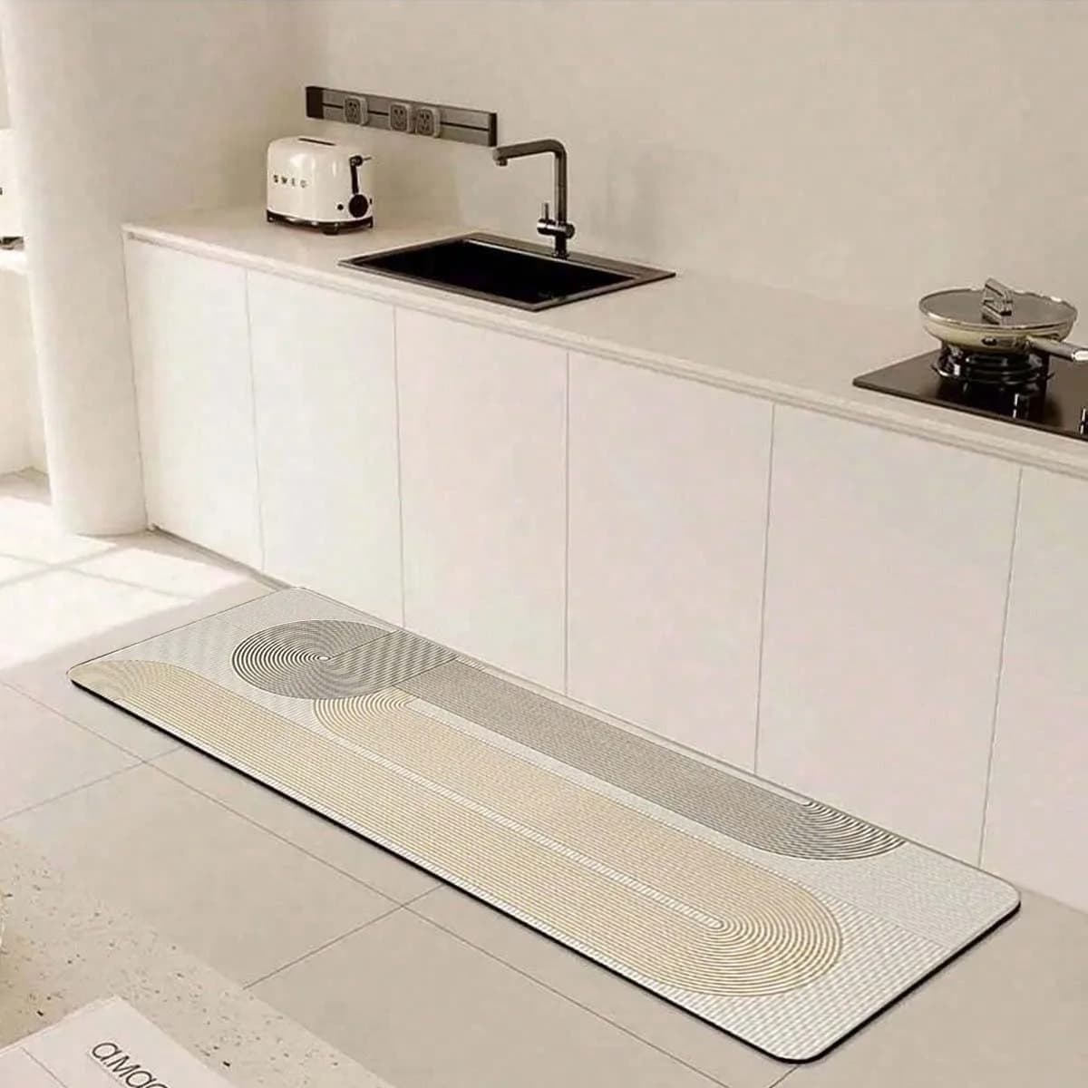 Tapis de sol de cuisine en Pvc, imperméable, en vinyle, Long, résistant à l'huile, antidérapant, per