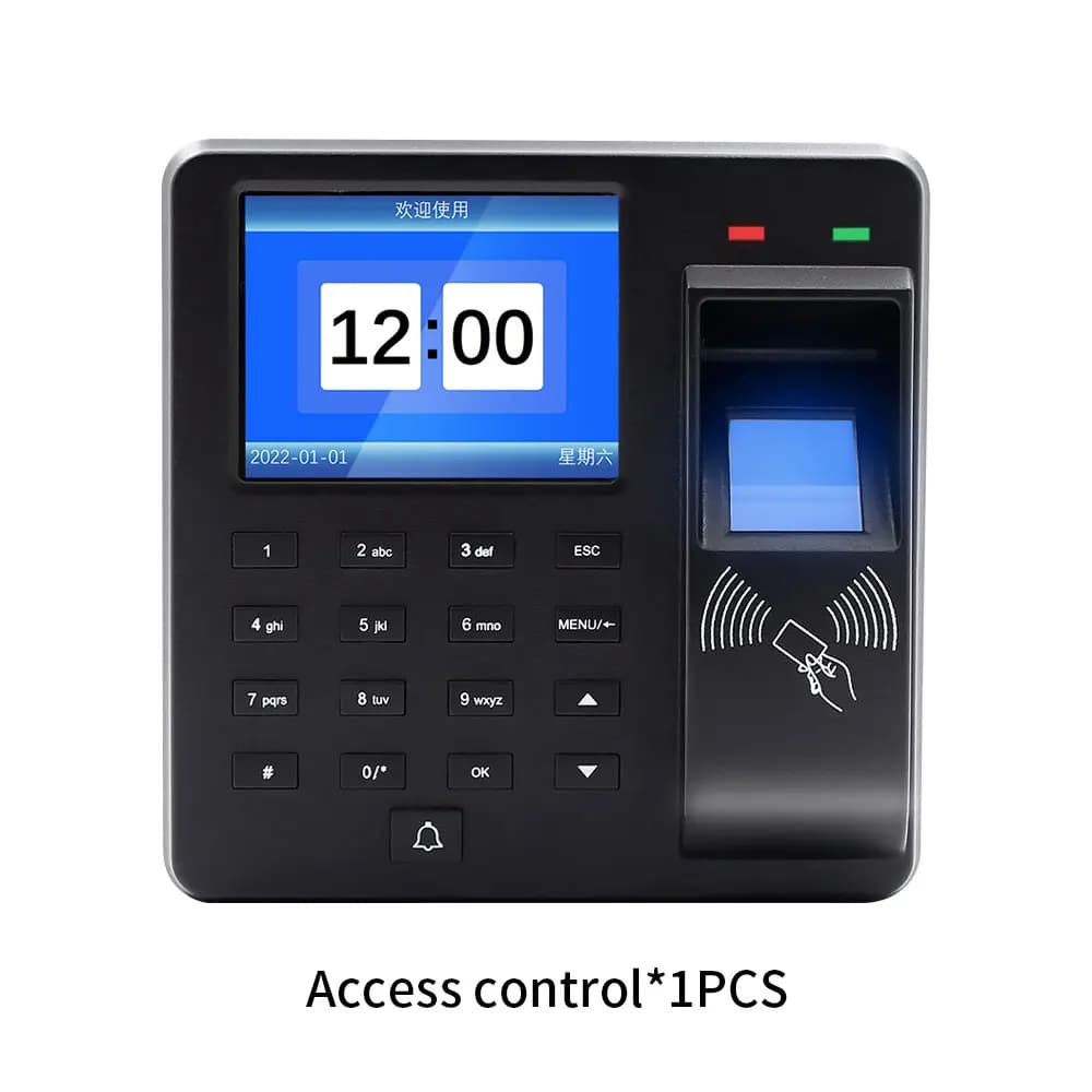 Système de contrôle d'accès biométrique par empreinte digitale, interphone, machine de pointage des
