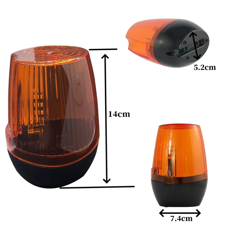 Lampe clignotante LED AC DC 12-265V pour portail battant/coulissant, lampe d'alarme, lampe strobosco