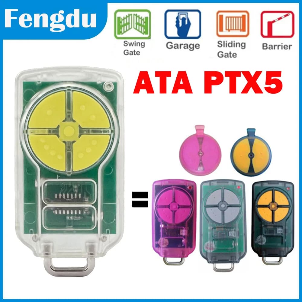 Télécommande universelle de porte de garage pour la porte, ATA PTX5 433.92MHz PTX-5 TrioCode GDO PTX