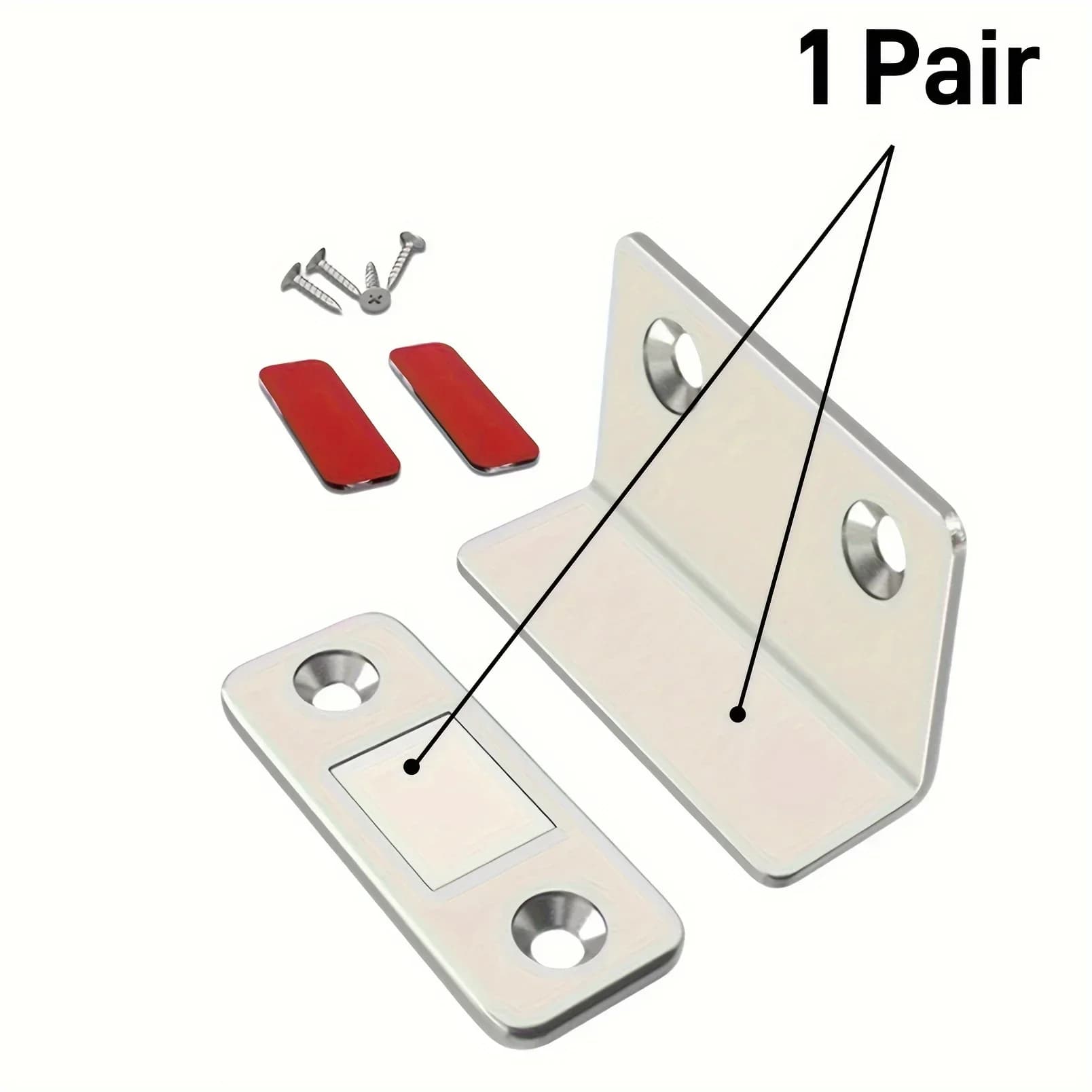 Loquet de porte magnétique – Forte adhérence invisible, support sans perçage, libération sans coutur