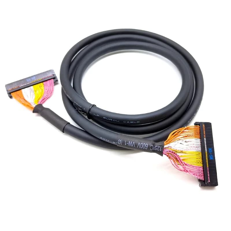 Câble de connexion PLC 10 20 30 34 40 50 64 broches de noyau, bornier IDC, fil de blindage de Signal