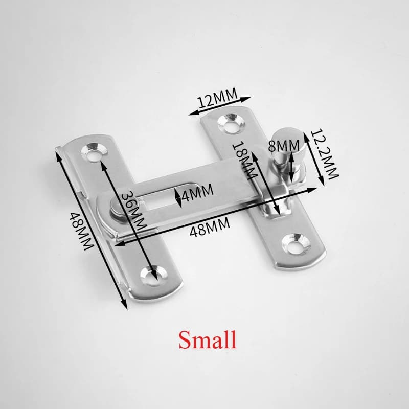 1 Pièce Loquet Coulissant en Acier Inoxydable pour Porte de Grange, Quincaillerie de Verrouillage po