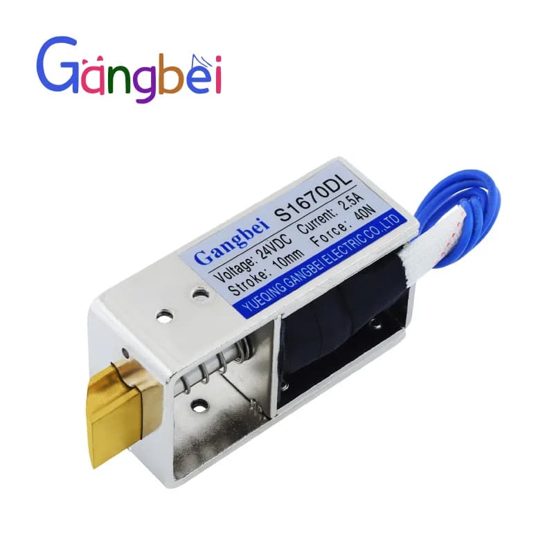 Gangbei-S1670DL DC 12 V 24 V Push & Pull type électro-aimant 12 v serrures de porte électromagnétiqu