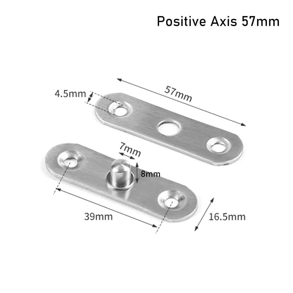 Charnière de pivot de porte en acier inoxydable, rotation résistante à 360 °, emplacement haut et ba