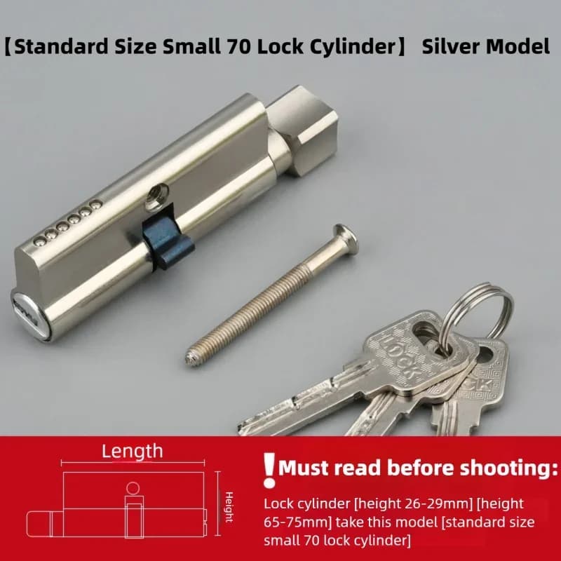 Cylindre de serrure de porte en aluminium, cylindre à bouton tournant, serrure de porte UPVC anti-cr