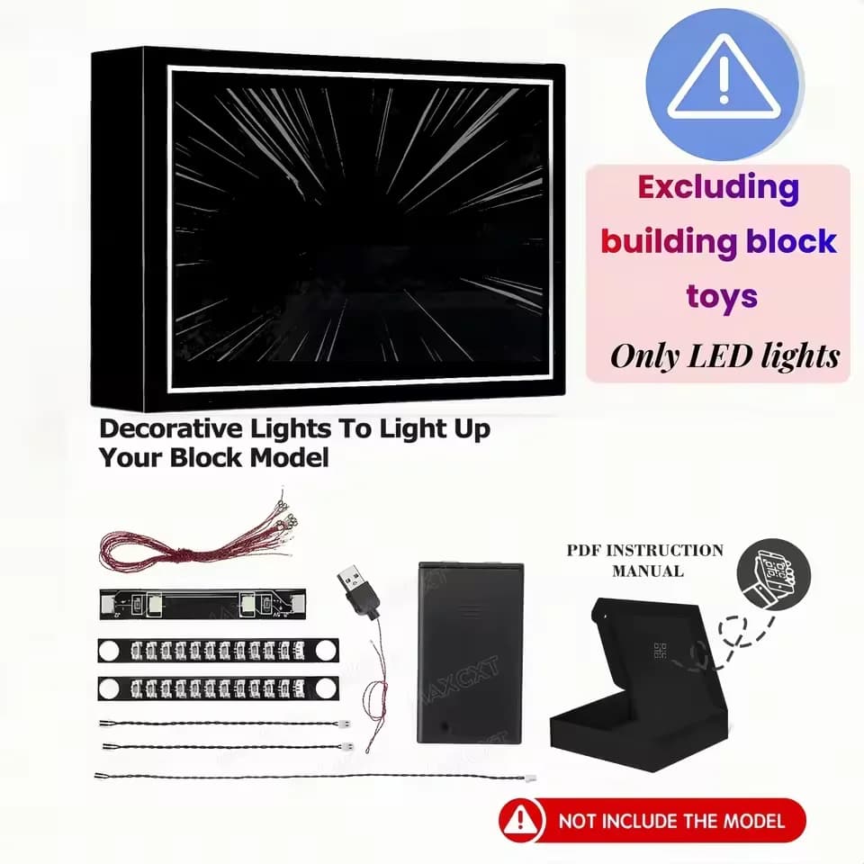 MAXCXT – lampe LED pour système de lancement spatial LEGO 42221, lampe décorative DIY, ensemble de b
