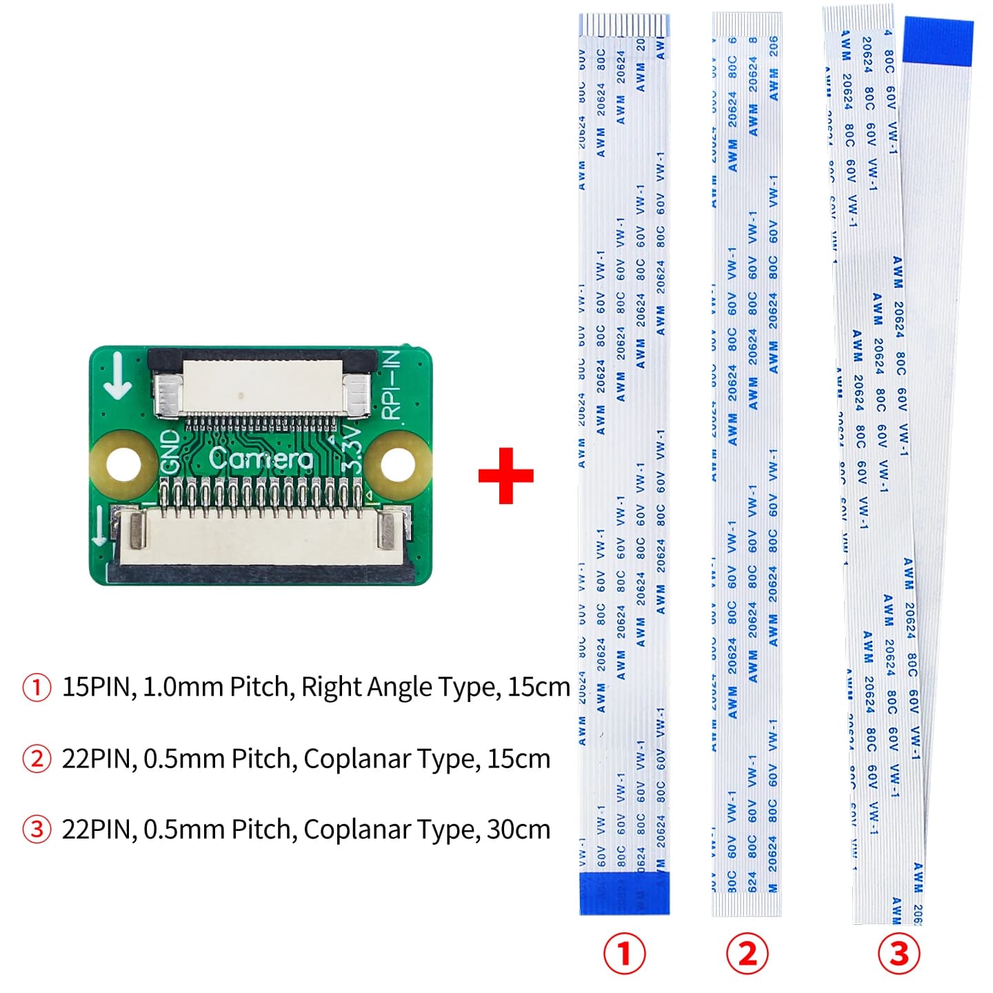 Câble d'interface de caméra DSI Display 15 broches à 22 broches, Module adaptateur CSI DSI pour Rasp