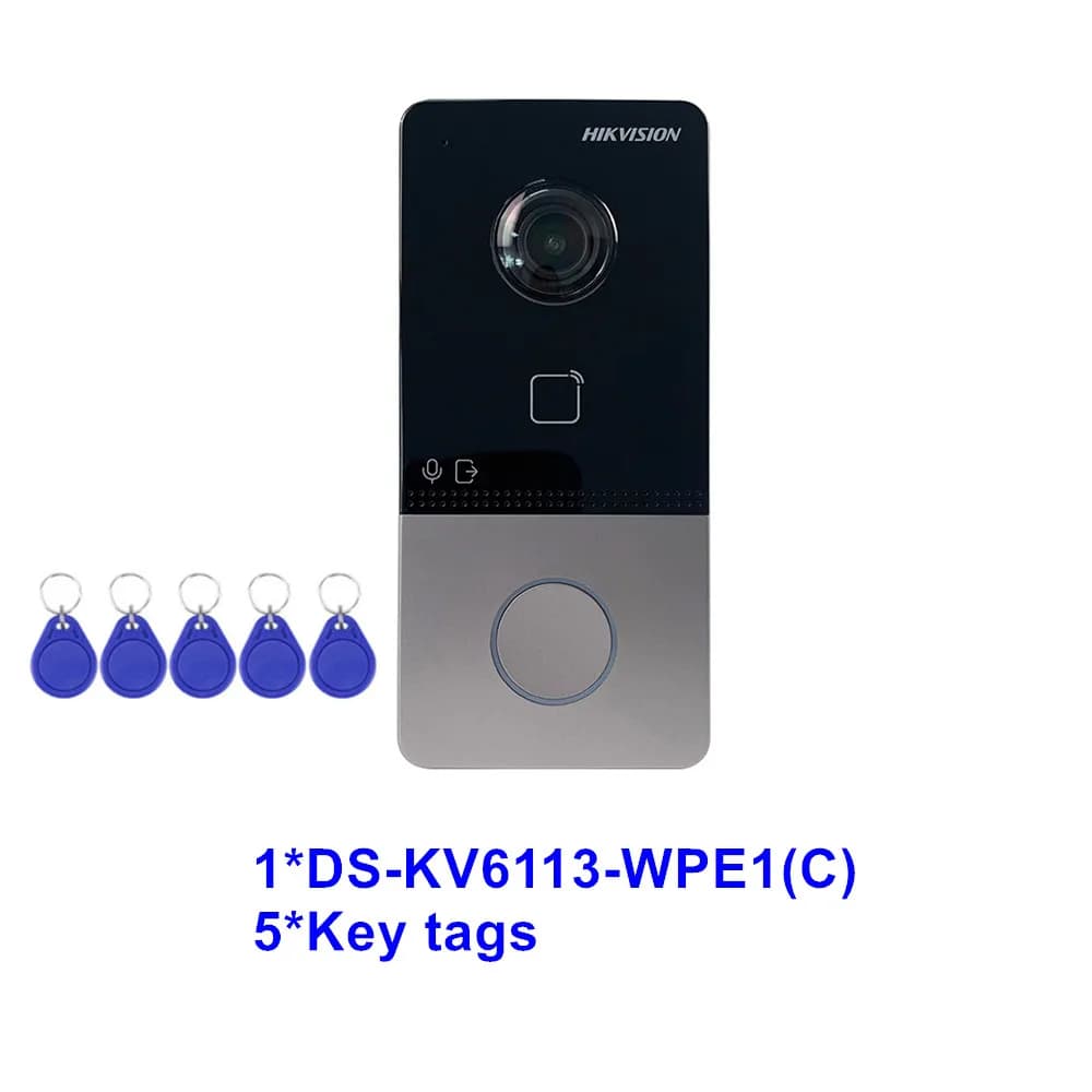 Hikvision-Visiophone DS-KV6113-WPE1(C) pour villa, interphone vidéo IP sans fil extérieur, station d