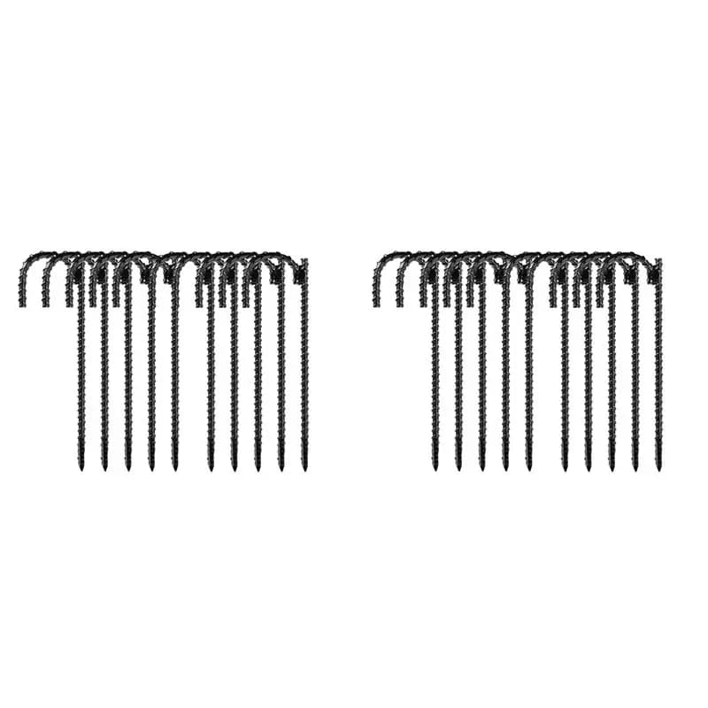A04G-20Pcs Piquets en acier filetés / Piquets de sol / Piquets de sol pour clôture extérieure. Nouve