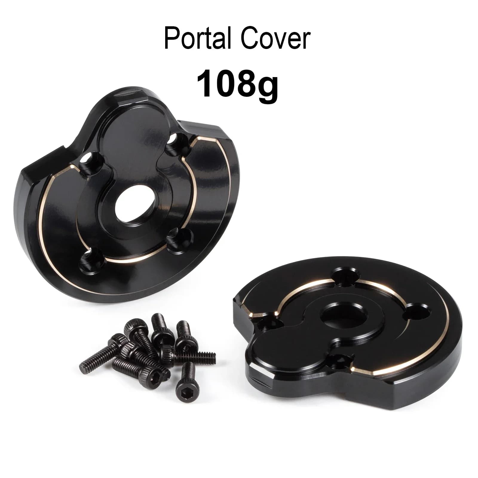 Jointures de portail en laiton de 296g et jeu de poids de couverture pour axe de portail Axial 1/10
