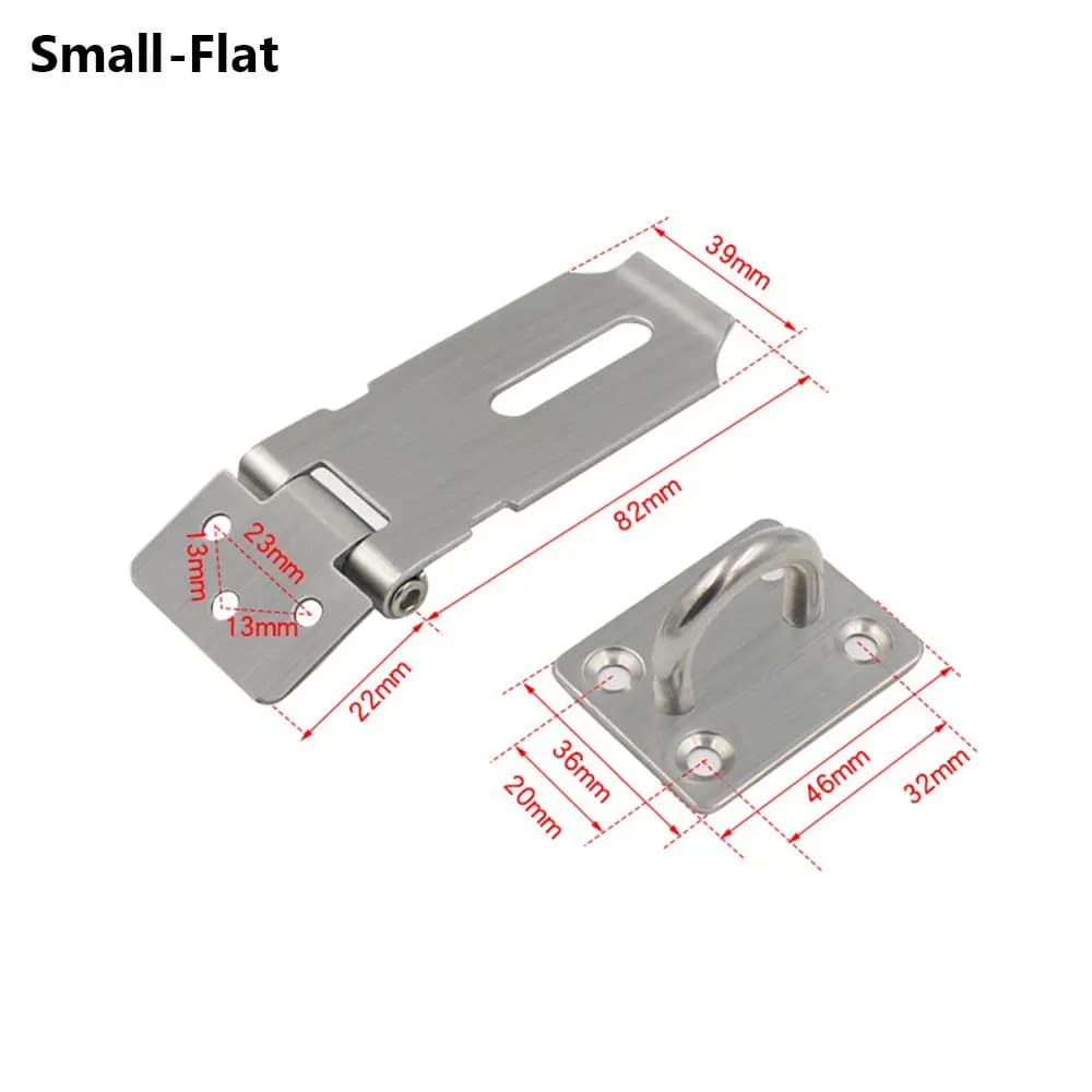 Boulon de porte anti-effraction en acier inoxydable, loquet de cadenas, fermoir de porte, loquet de