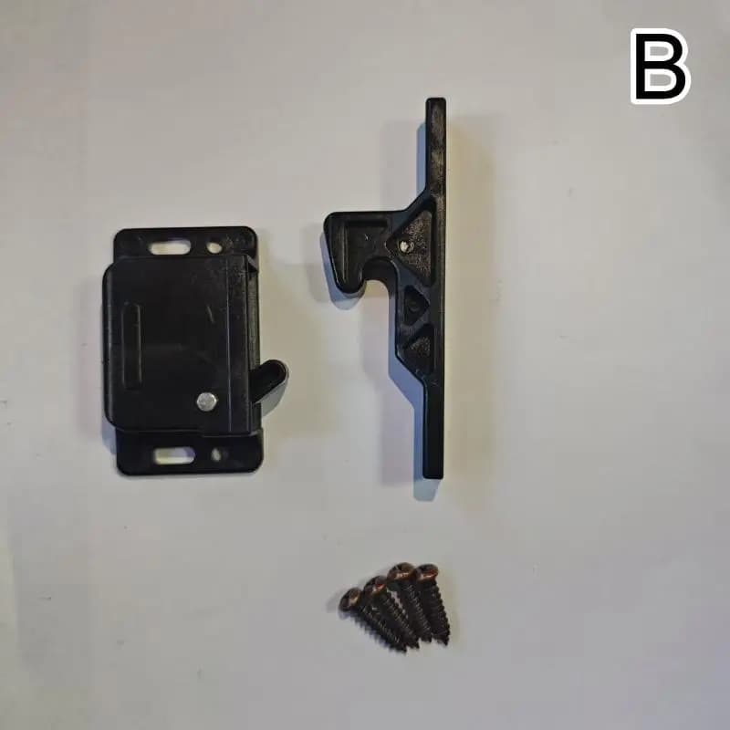 Verrou de porte coulissante à impact de type à clipser, fixation latérale, ajustement sécurisé pour