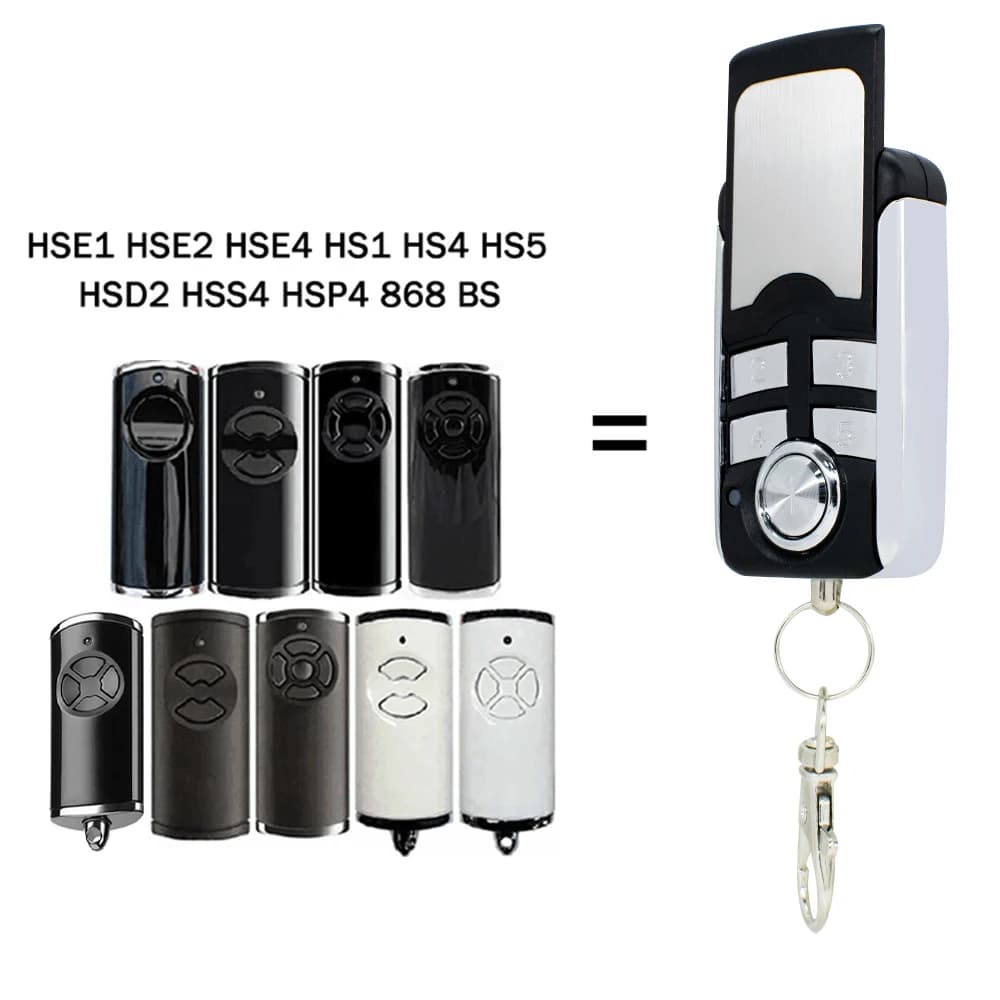 Télécommande de porte de garage / portail 868 MHz HSE4 HSE2 HSE1 HS5 HS4 HS1 868 BS HSE4-868-BS HSE2