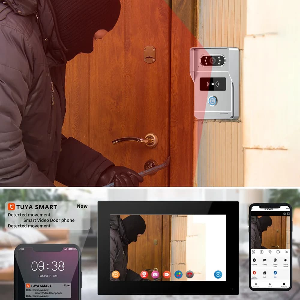 Système de sonnette vidéo Wifi 1080P HD