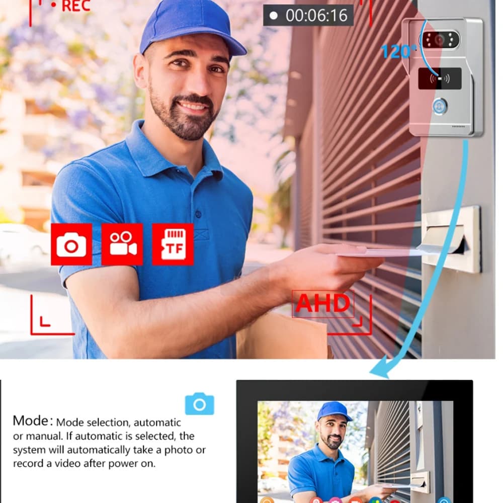 Système de sonnette vidéo Wifi 1080P HD