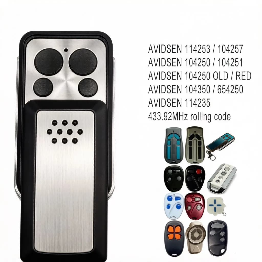 Télécommande AVIDSEN 114253 104250 104251 104257 104350 654250 pour ouvre-porte de garage 433