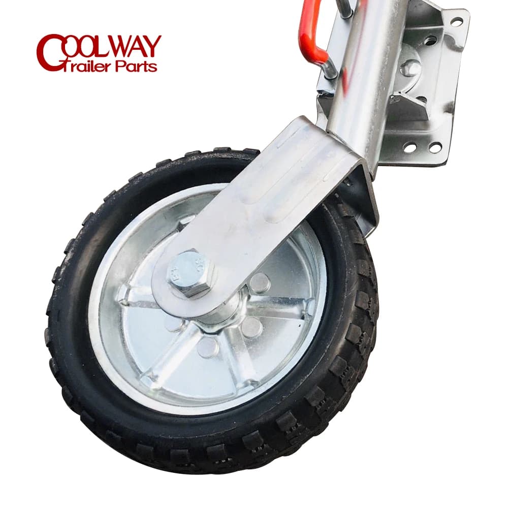 Roue Jockey de 10 pouces, roue pivotante en caoutchouc solide, capacité de 1000KG, caravane RV bateau remorque cric pièces accessoires