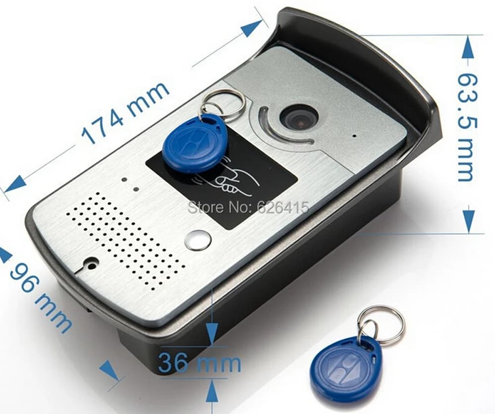 Système d'interphone vidéo avec 1 lecteur de carte RFID