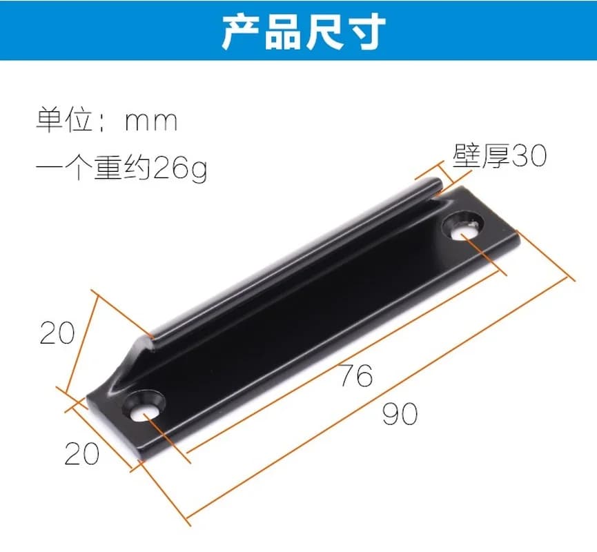 Nouvelle poignée de porte en alliage d'aluminium Push-pull balcon