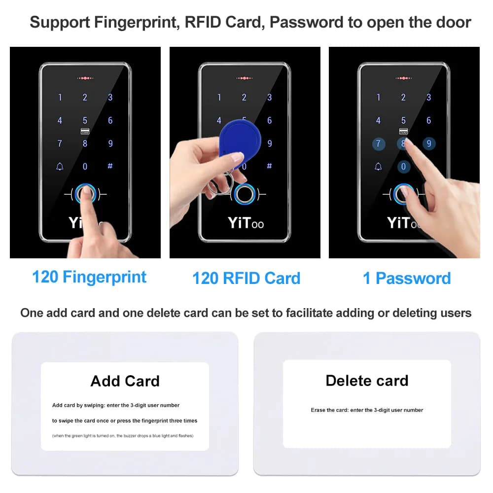 Système de contrôle d'accès par empreinte digitale RFID