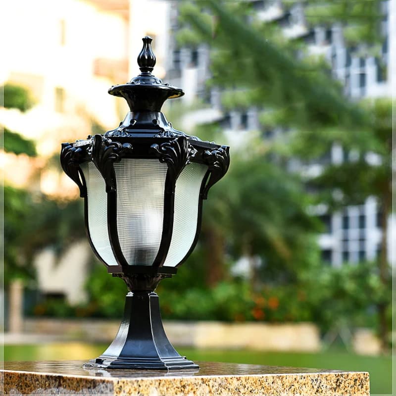 Lampe murale pour pilier, style européen rétro, LED, pour maison, villa, portail, cour extérieure, lumière super brillante