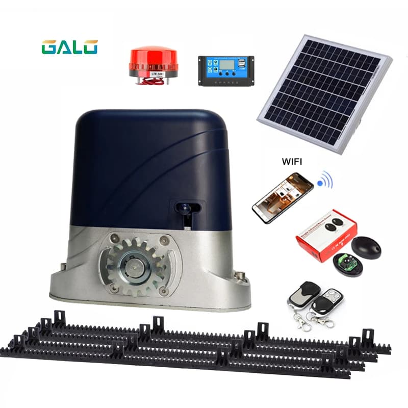 Système d'ouverture de porte solaire coulissante 24V