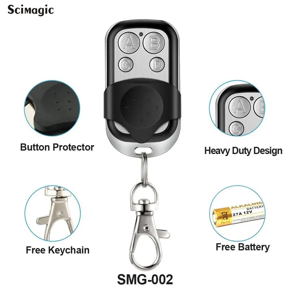 PROTECO ANGIE – télécommande de Garage 433.92MHz, transmetteur à Code fixe, porte-clés