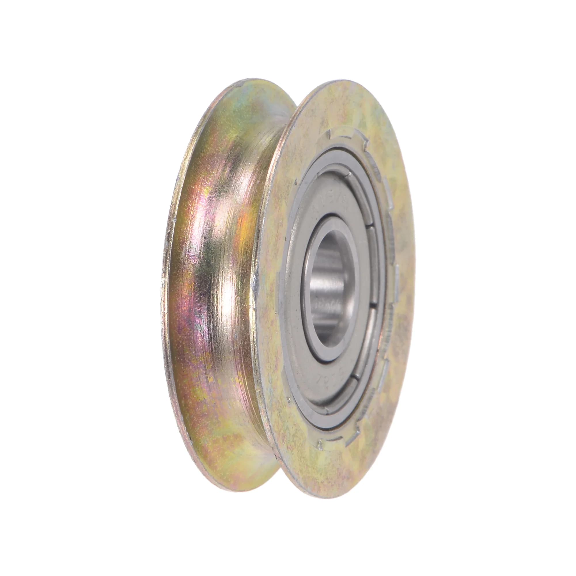 Rouleau de porte marketà rainure en U, trou d'arbre de 8mm, diamètre de 32mm, 2 pièces Roues coulissantes en acier à roulement, rouleaux, poulies pour quincaillerie de meubles