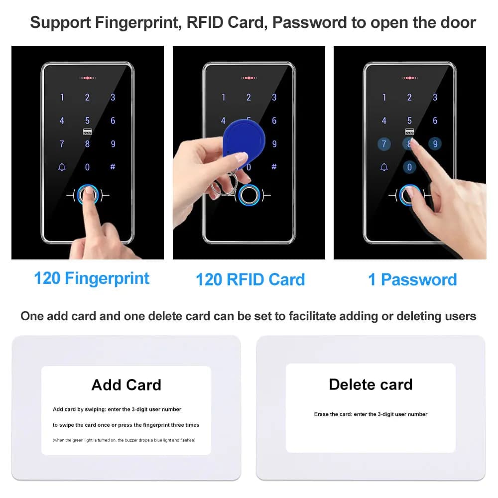 Kit de système de contrôle d'accès par empreinte digitale RFID