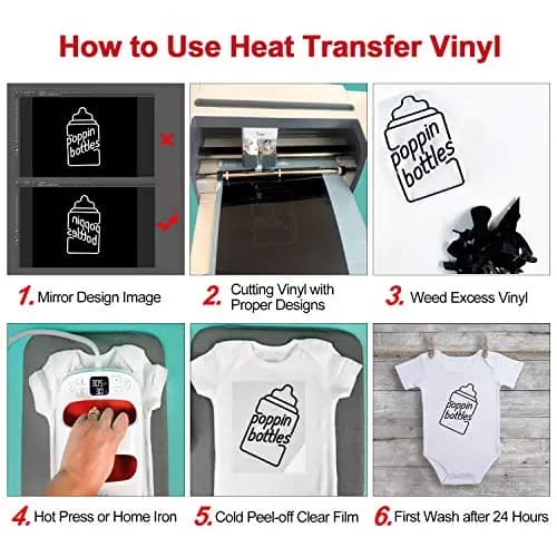 Film vinyle de transfert de chaleur en PVC, machine de presse à chaud, fer sur t-shirt, impression HTV, film de vêtements de bricolage, 20 couleurs