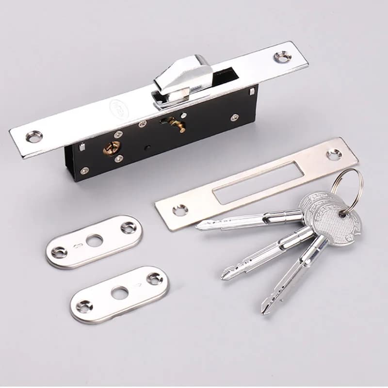 Serrure à crochet pour porte coulissante en alliage d'aluminium