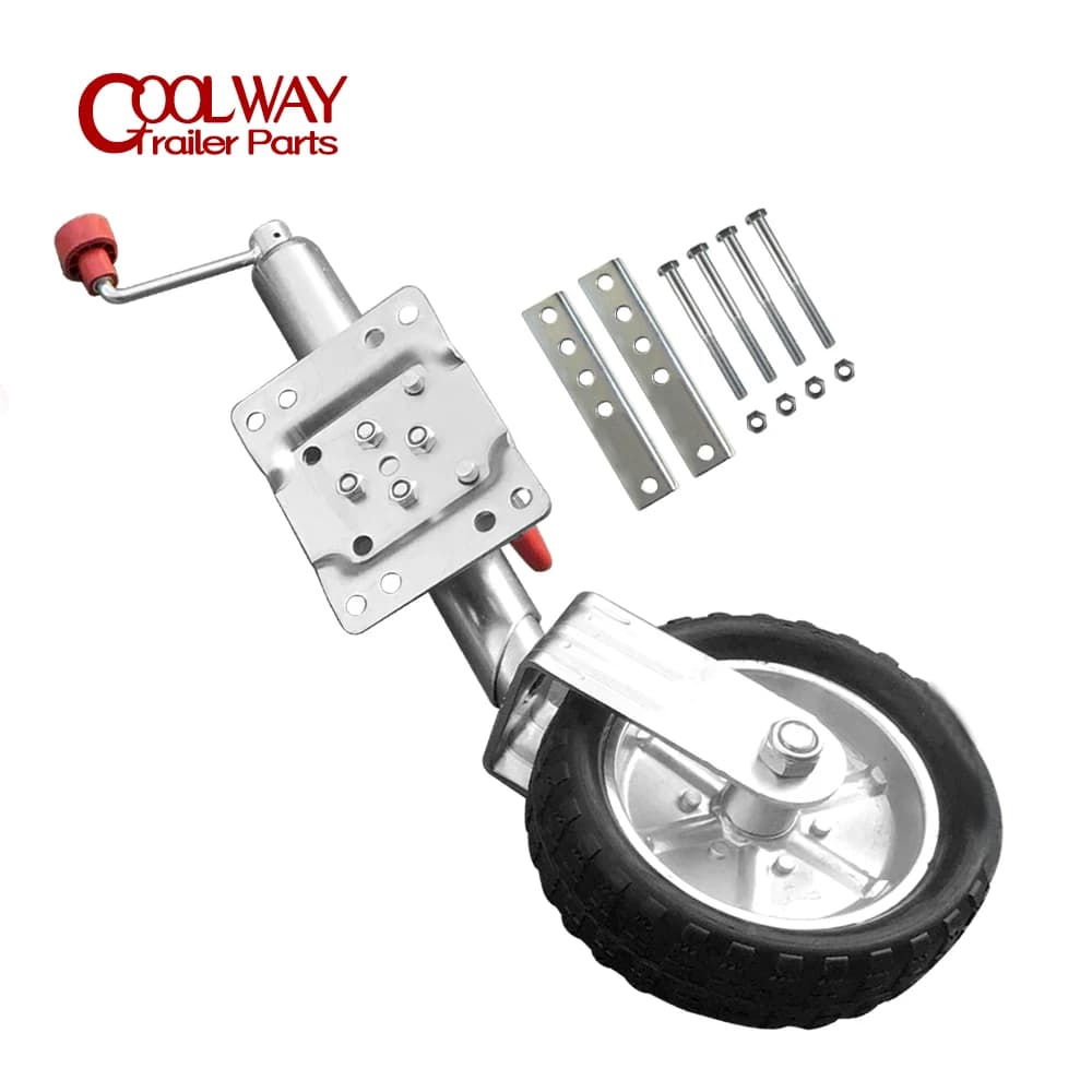 Roue Jockey de 10 pouces, roue pivotante en caoutchouc solide, capacité de 1000KG, caravane RV bateau remorque cric pièces accessoires
