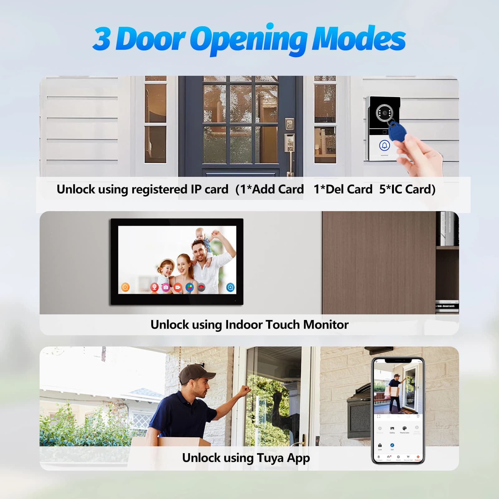 Interphone vidéo WiFi Tuya avec écran HD 7''