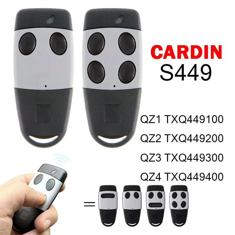 Télécommande de portail CARDIN S449 QZ2 QZ3 QZ4 QZ1