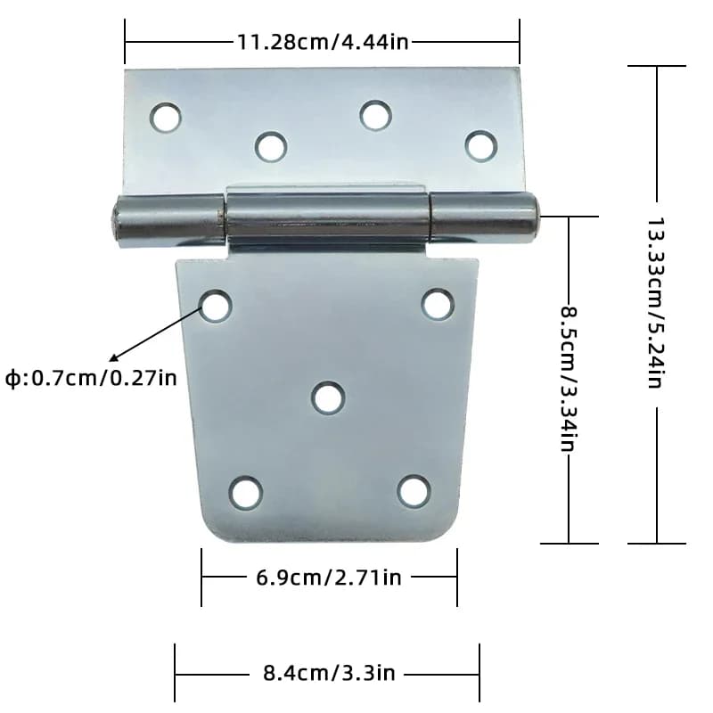 Charnière de porte robuste de 90 mm