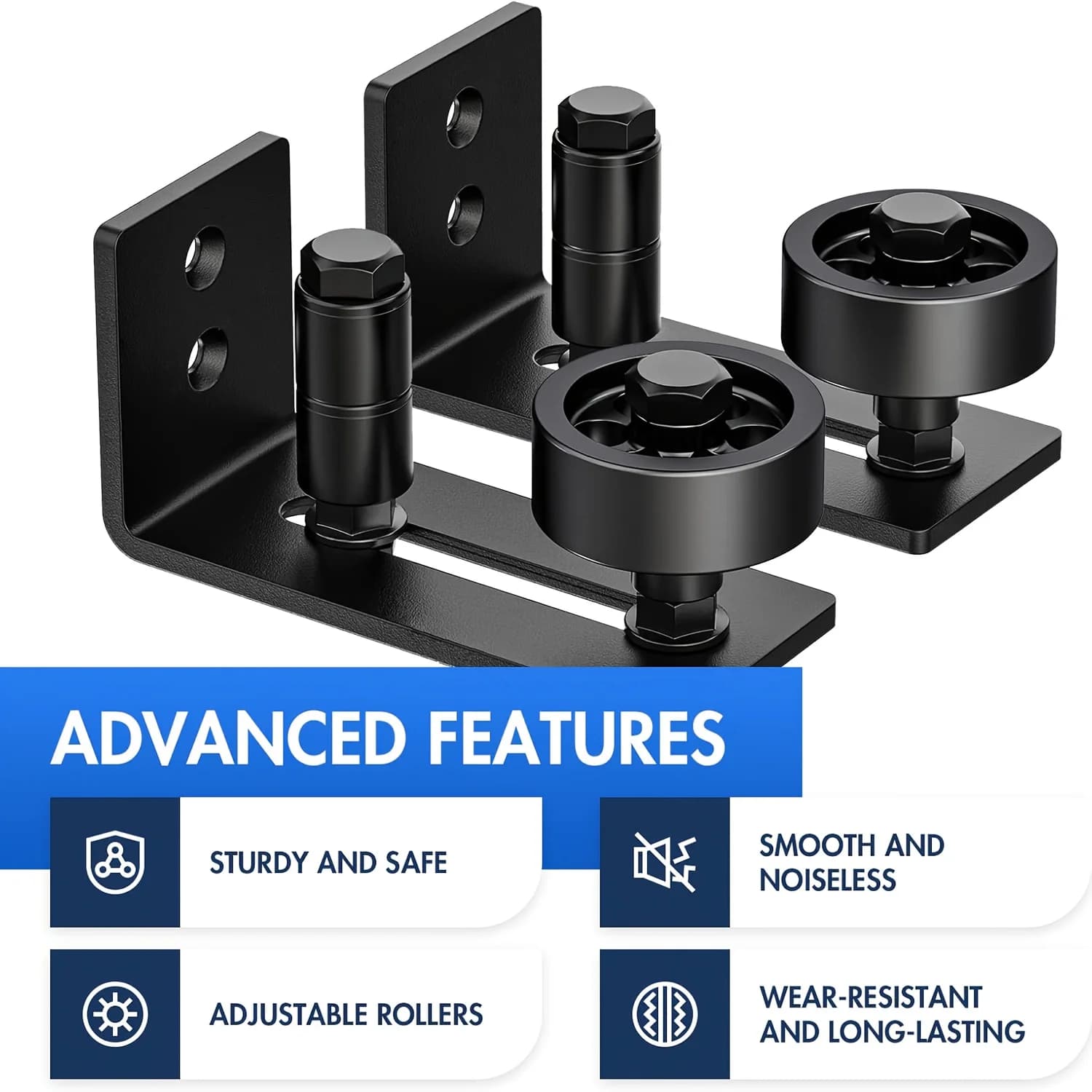 2 guides de sol pour porte coulissante de grange