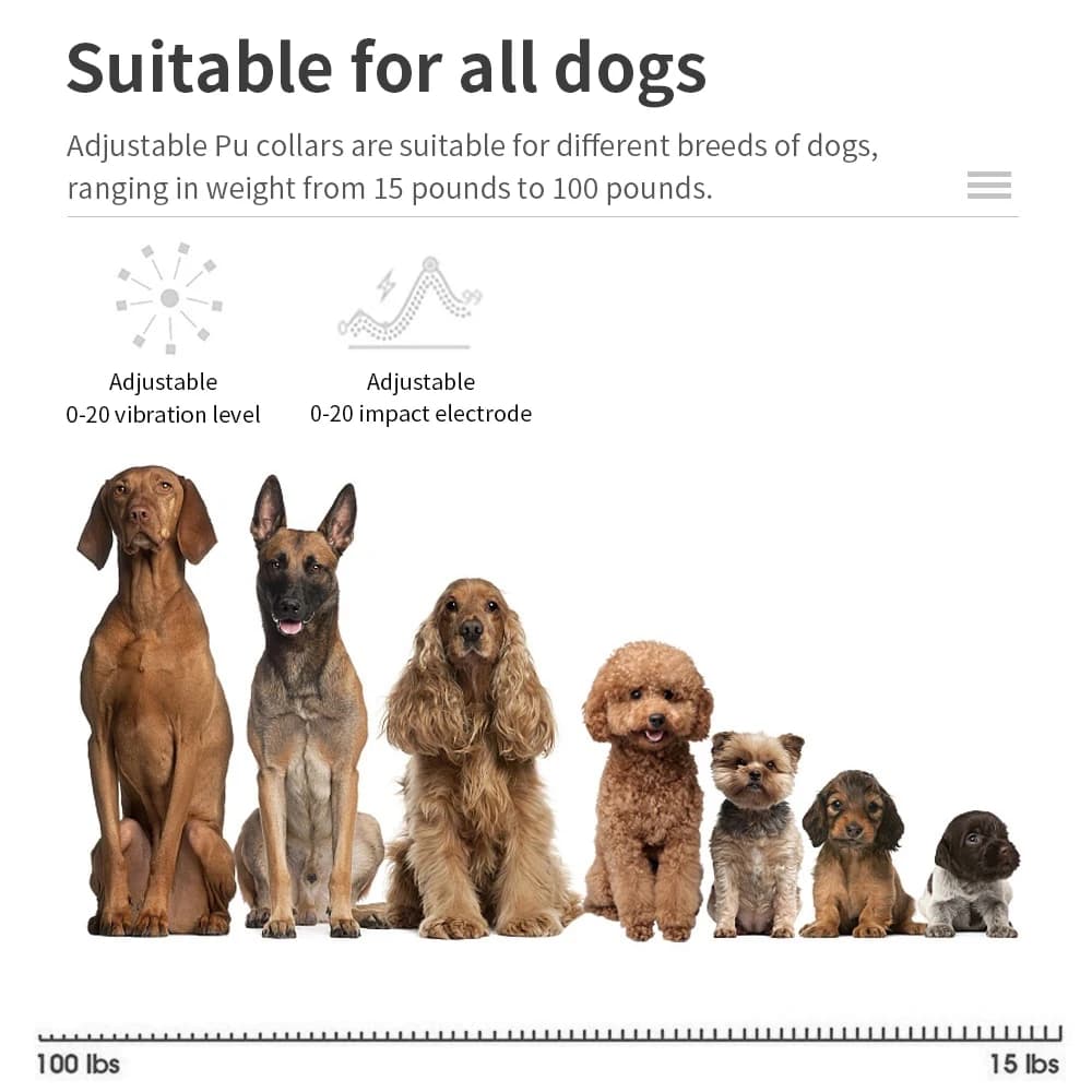 Collier Anti-aboiement automatique pour chien, colliers d'entraînement rechargeables par USB, sécurité, choc statique, colliers électriques Anti-aboiement humains, fournitures pour animaux de compagni