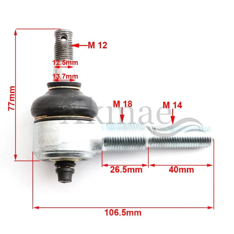 Kit de rotule réglable à bras oscillant M12, adapté aux pièces de Buggy Quad ATV Go Kart Dune Buggy 150cc 200cc 250cc