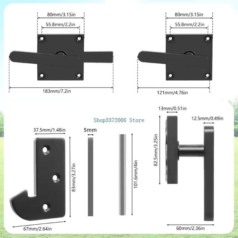 Verrouillage clôture pratique verrouillage porte à double latérale